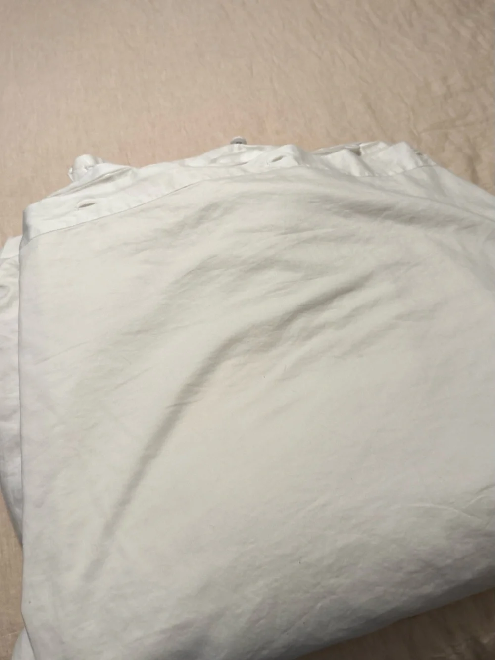 Serena & Lily Border Frame White Sateen Cotton Duvet Cover - King / Cal King